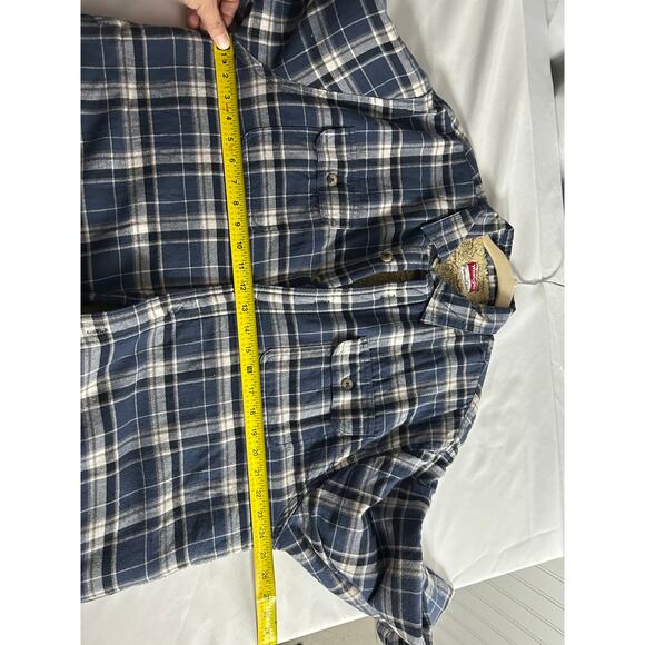 Wrangler MEN'S HEAVYWEIGHT SHERPA LINED PLAID SHIRT JACKET fall outdoor Sz L - Picture 5 of 9